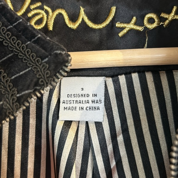 Pani Velvet Pinstriped Formal Jacket - Picture 7 of 9